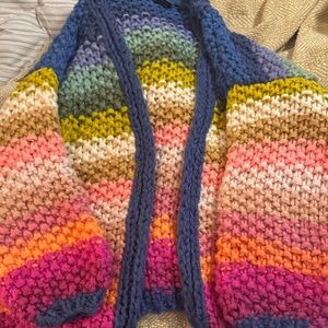 SAACHI Blue and Green Knit Cardigan